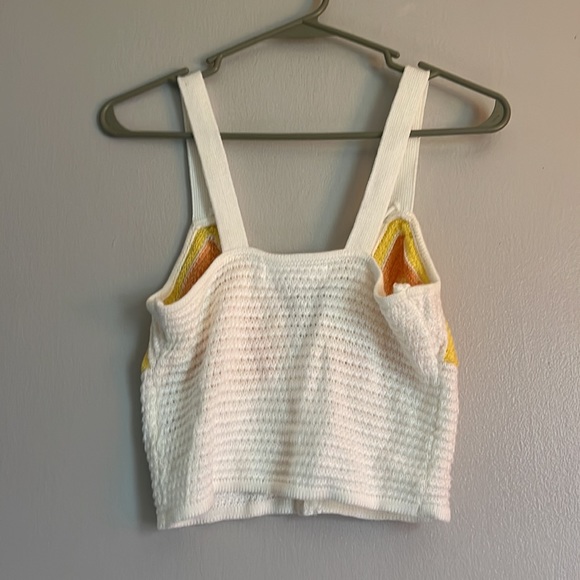 Knit Yellow / Orange Knit Top small - Picture 3 of 3